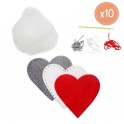 10 KITS 3 CŒURS À COUDRE