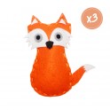 KIT DIY 3 RENARDS FOXY À FABRIQUER