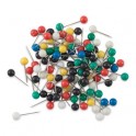 100 EPINGLES DE SIGNALISATION TETE RONDE COLORIS ASSORTIS