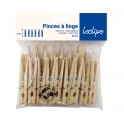24 PINCES À LIEGE 7CM COLORIS NATUREL
