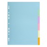 INTERCALAIRES A4 CARTE FORTE 6 POSITIONS COLORIS PASTELS