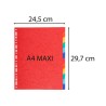 INTERCALAIRES MAXI CARTE RECYCLEE 220G 12 POSITIONS