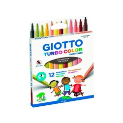TURBO COLOR 12 FEUTRES COLORIS TONS DE PEAUX