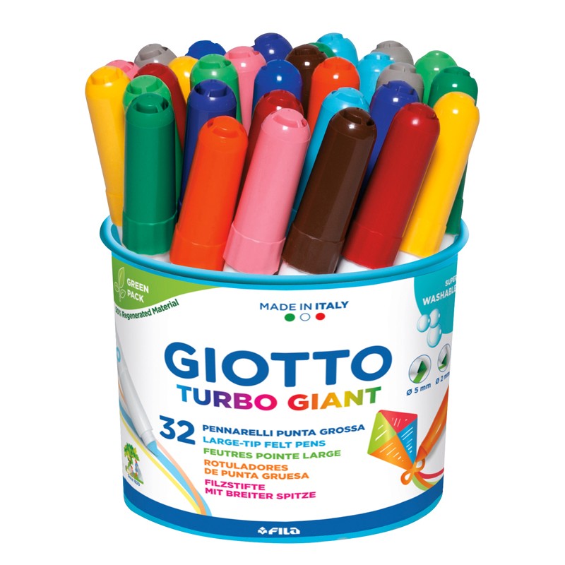 TURBO GIANT POT 32 FEUTRES COLORIS ASSORTIS