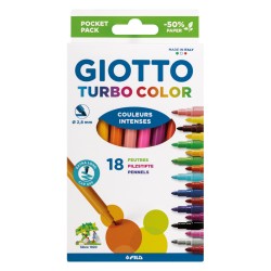 TURBO COLOR 18 FEUTRES COLORIS ASSORTIS