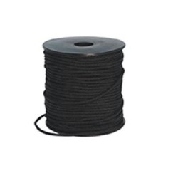 CORDON SYNTHETIQUE 1MM NOIR  - BOBINE DE 50M