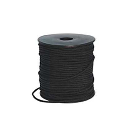 CORDON SYNTHETIQUE 1MM NOIR  - BOBINE DE 50M