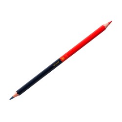 Crayon bicolore bleu/rouge mine moyenne (type Television)