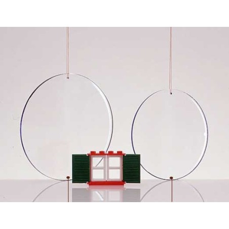 PLASTIQUE CRISTAL CERCLE perforé  Ø 105mm Lot de 5