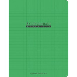 CAHIER PP VERT 17X22 48P SÉYÈS 90G PIQURE