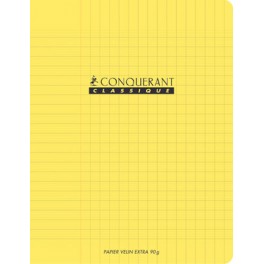 CAHIER PP JAUNE 17X22 60P SÉYÈS 90G PIQURE