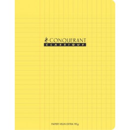 CAHIER PP JAUNE 24X32 96P SÉYÈS 90G PIQURE