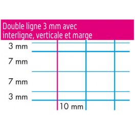 CAHIER DÉBUTANT 17X22 32P DL3MM 90G