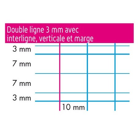 CAHIER DÉBUTANT 17X22 32P DL3MM 90G