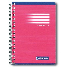 CARNET RELIURE INTÉGRALE 11X17 100P 5X5 70G