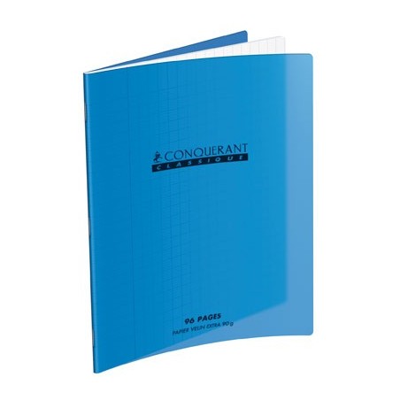 CAHIER PP BLEU 24X32 96P SÉYÈS 90G PIQURE
