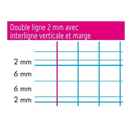 CAHIER DÉBUTANT 17X22 32P DL2MM 90G