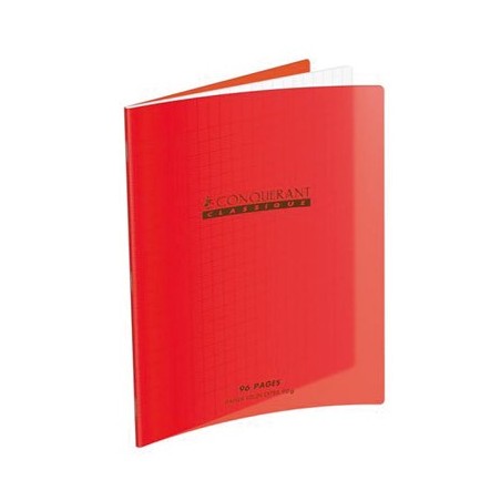 CAHIER PP ROUGE 17X22 48P SÉYÈS 90G PIQURE