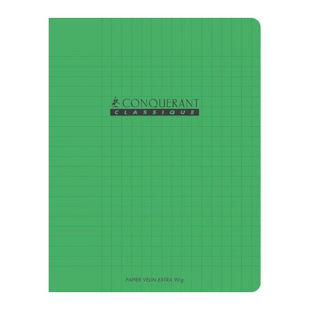 CAHIER PP VERT 24X32 96P SÉYÈS 90G PIQURE