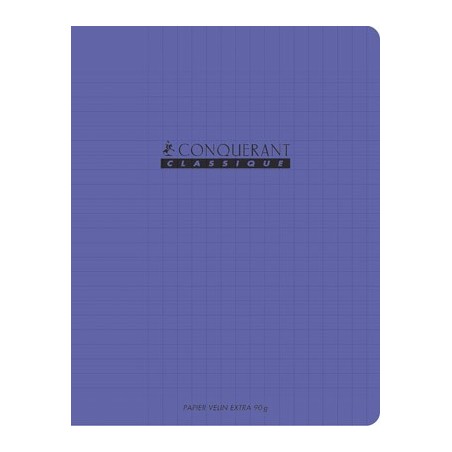 CAHIER PP VIOLET 17X22 48P SÉYÈS 90G PIQURE