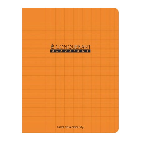 CAHIER PP ORANGE 17X22 96P SÉYÈS 90G PIQURE