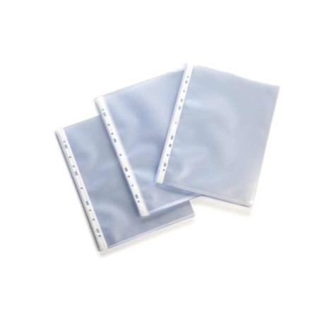 100 POCHETTES PERFORÉES A4 QUALITÉ STANDARD GRAINÉE