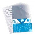 50 POCHETTES PERFORÉES A4 ECO QUALITÉ LISSE