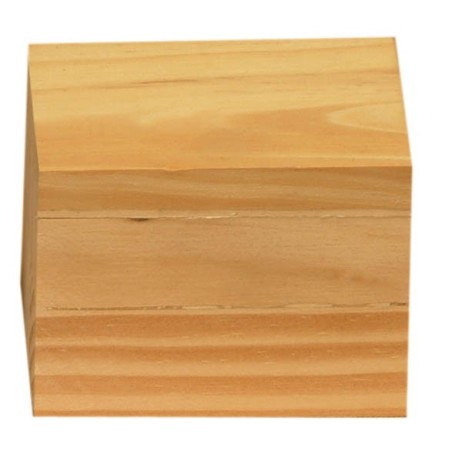 BOITE BOIS couvercle pivotant 65x50x45mm rectangle