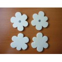 LOT DE 4 FLEURS BOIS MAGNET