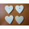 LOT DE 4 COEURS BOIS MAGNET