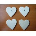 LOT DE 4 COEURS BOIS MAGNET