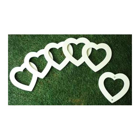 3 CADRES PHOTO MAGNET FORME CŒUR