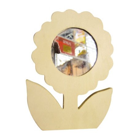 MIROIR FLEUR BOIS 100X140X10