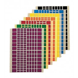 2592 GOMMETTES RECTANGLES TAILLES ET COLORIS ASSORTIS