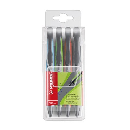Pochette 4 rollers bille rétractable COM4ball