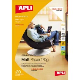 20F PAPIER PHOTO MAT RECTO-VERSO A4 170G