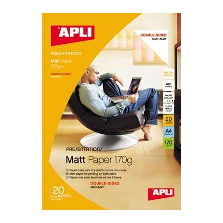 20F PAPIER PHOTO MAT RECTO-VERSO A4 170G