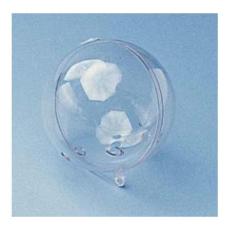 6 SUSPENSIONS ÉTOILE PLASTIQUE TRANSPARENT 10CM