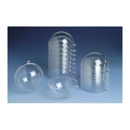 LOT DE 6  CŒURS PLASTIQUE CRISTAL 60MM