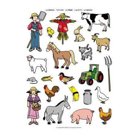 GOMMETTES THEMATIQUES  "LA FERME"  (264) 12F ass