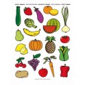 GOMMETTES THEMATIQUES "LES FRUITS & LEGUMES"(240)12Fass