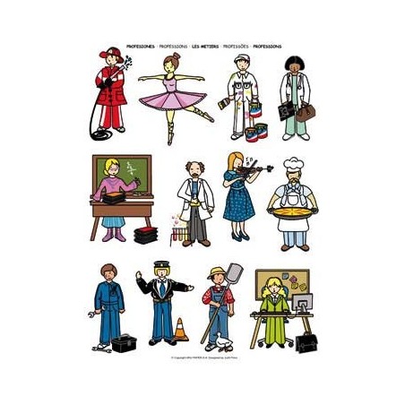 GOMMETTES THEMATIQUES  "LES METIERS"  (144) 12F ass