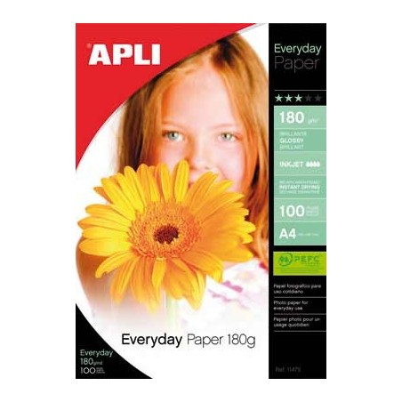 100F PAPIER PHOTO BRILLANT A4 180G