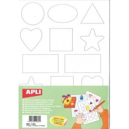 GOMMETTES MAXI A COLORIER 7 formes 10 Feuilles 140 gommettes