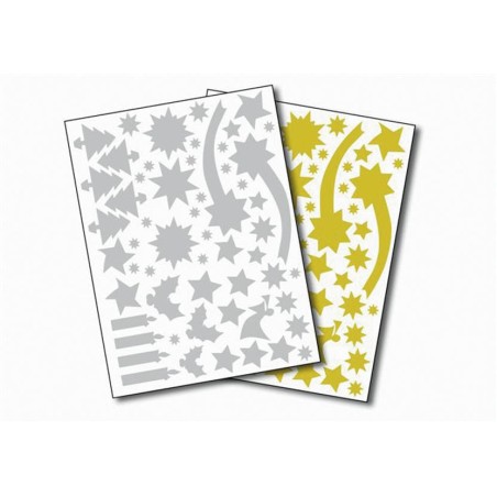 244 GOMMETTES NOEL OR ET ARGENT ASSORTIES