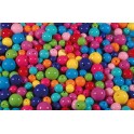 PERLES RONDES TAILLES ET COLORIS ASSORTIS 200G