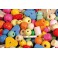 PERLES BOIS FORMES ET COLORIS PASTEL ASSORTIS 500G