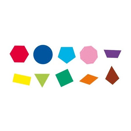 10 TAMPONS GEANTS FORMES GEOMETRIQUES ASSORTIES