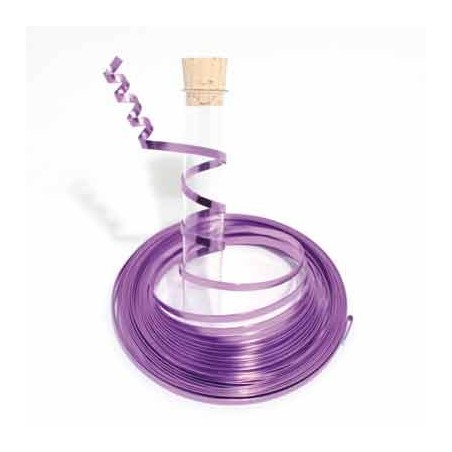 FIL ALU PLAT LARG Ø 5mm LONG 5m VIOLET