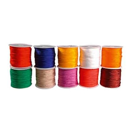 10 BOBINES CORDELETTE COLORIS ASSORTIS